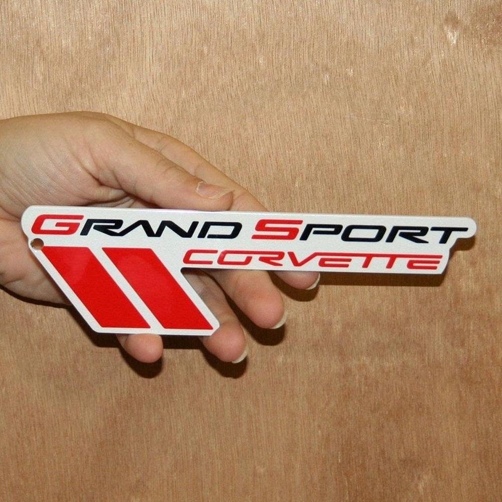 Corvette Grand Sport Emblem Metal Magnet - 7" x 2" : 2010-2013 C6 Grand Sport
