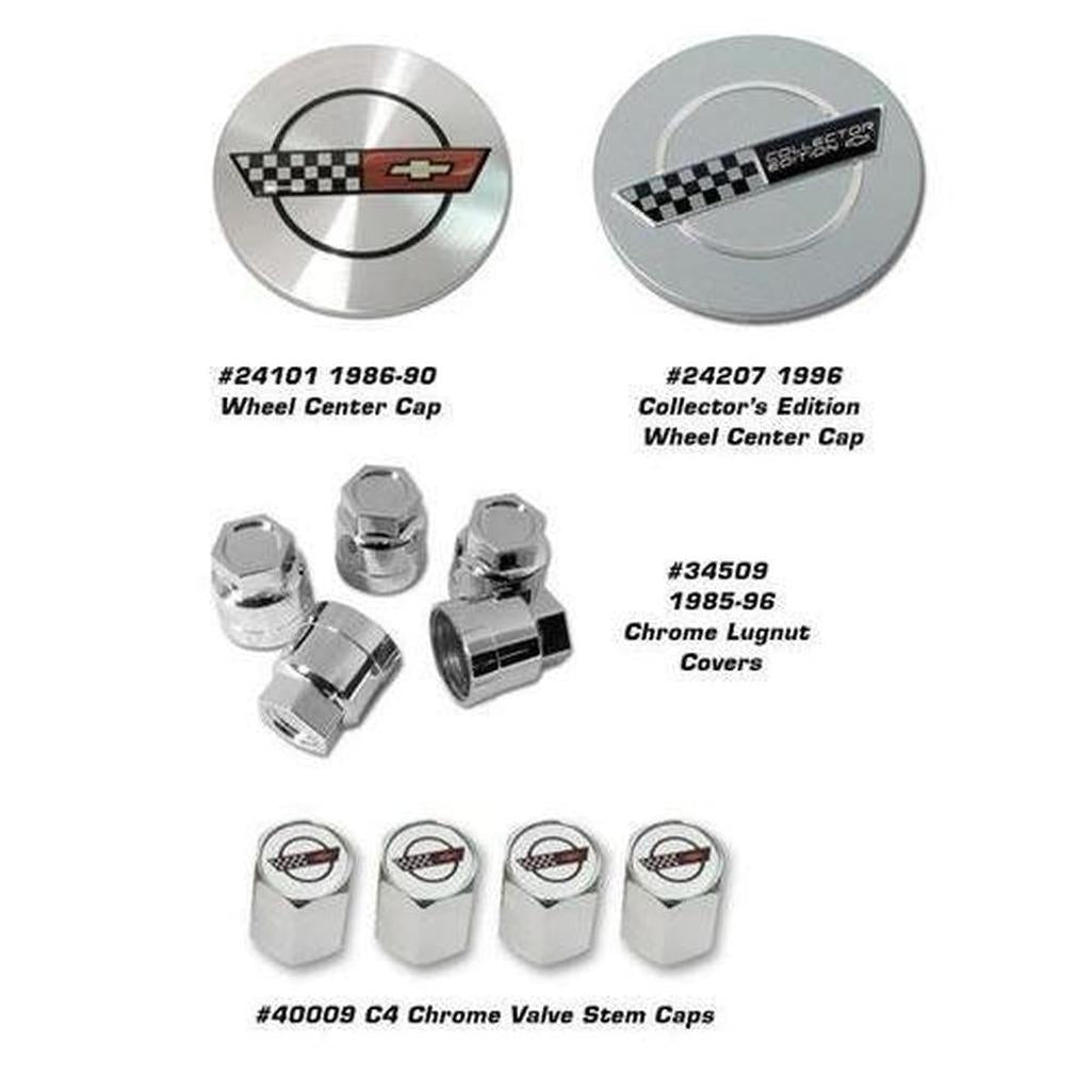 Corvette Wheel Center Cap - 17 inch without Emblem: 1988-1989