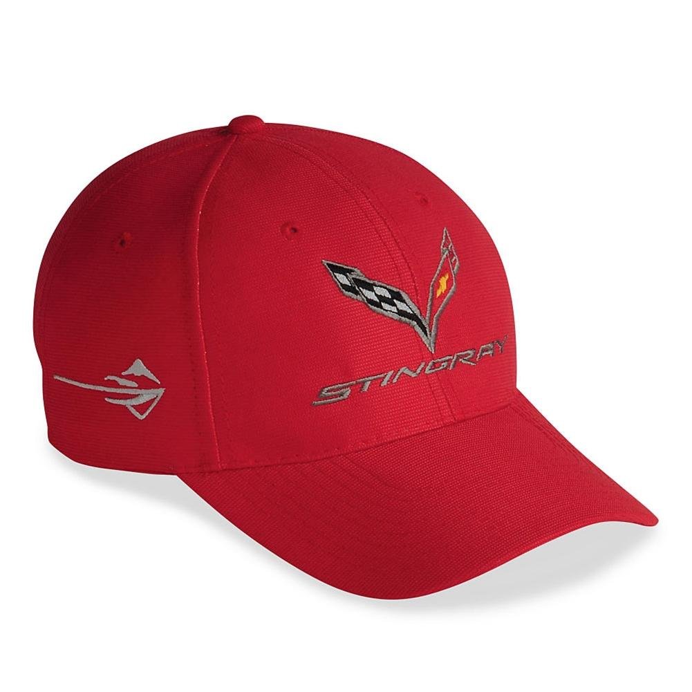 Corvette Embroidered DuPont Performance Cap/Hat - Red : C7 Stingray