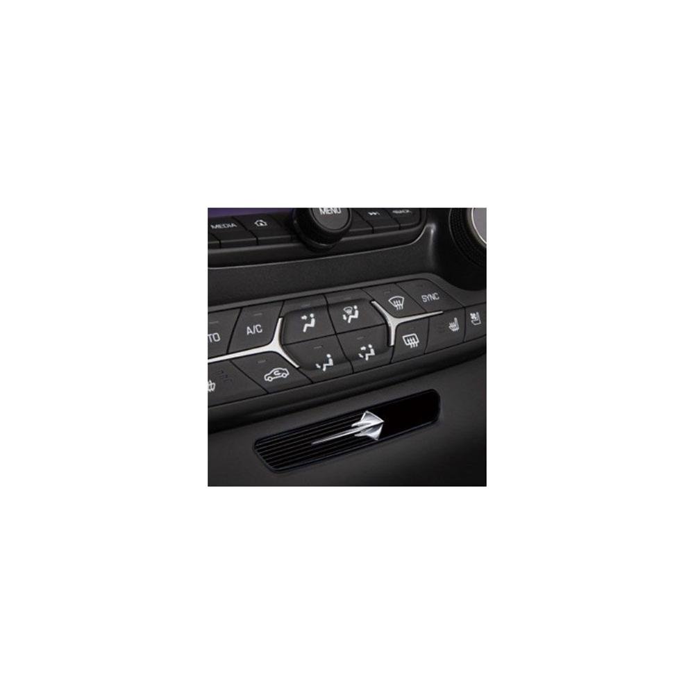 C7 Corvette Stingray Interior Dash Trim Badge - Fish Logo : Black