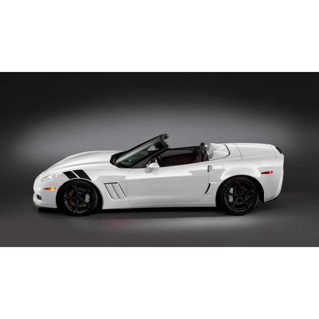 2010 C6 Grand Sport Corvette GM Wheel Exchange (Set) : Semi-Gloss (Satin Finish) Black Powder Coat 18x9.5/19x12