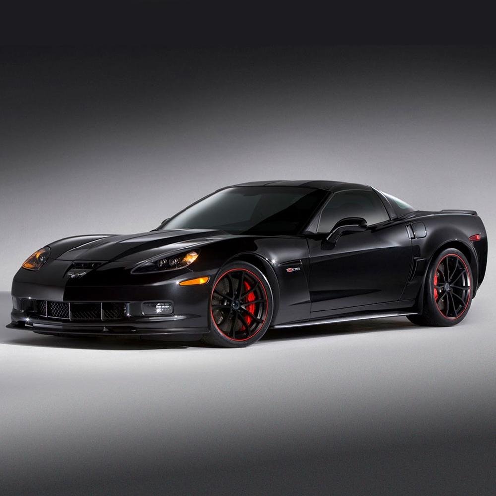 2013 Corvette - Genuine GM - 60th Anniversary - 427 Cup Wheels : Satin Black w/ Red Stripe