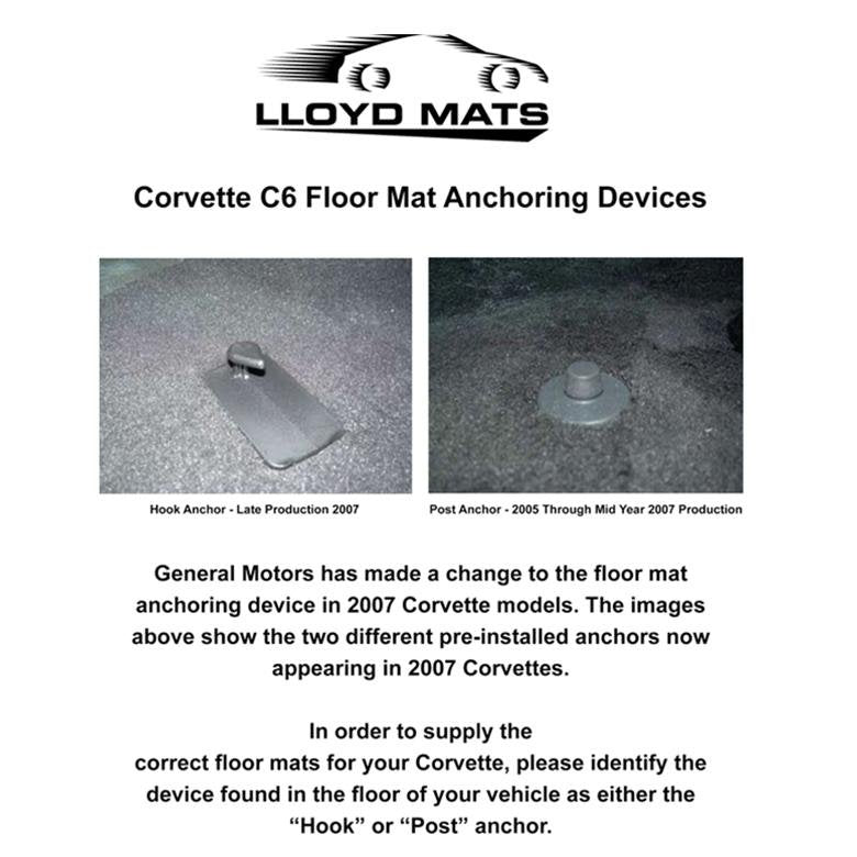 Corvette Floor Mats - Velourtex Z06 505HP : 2005-2007.5 C6 Z06