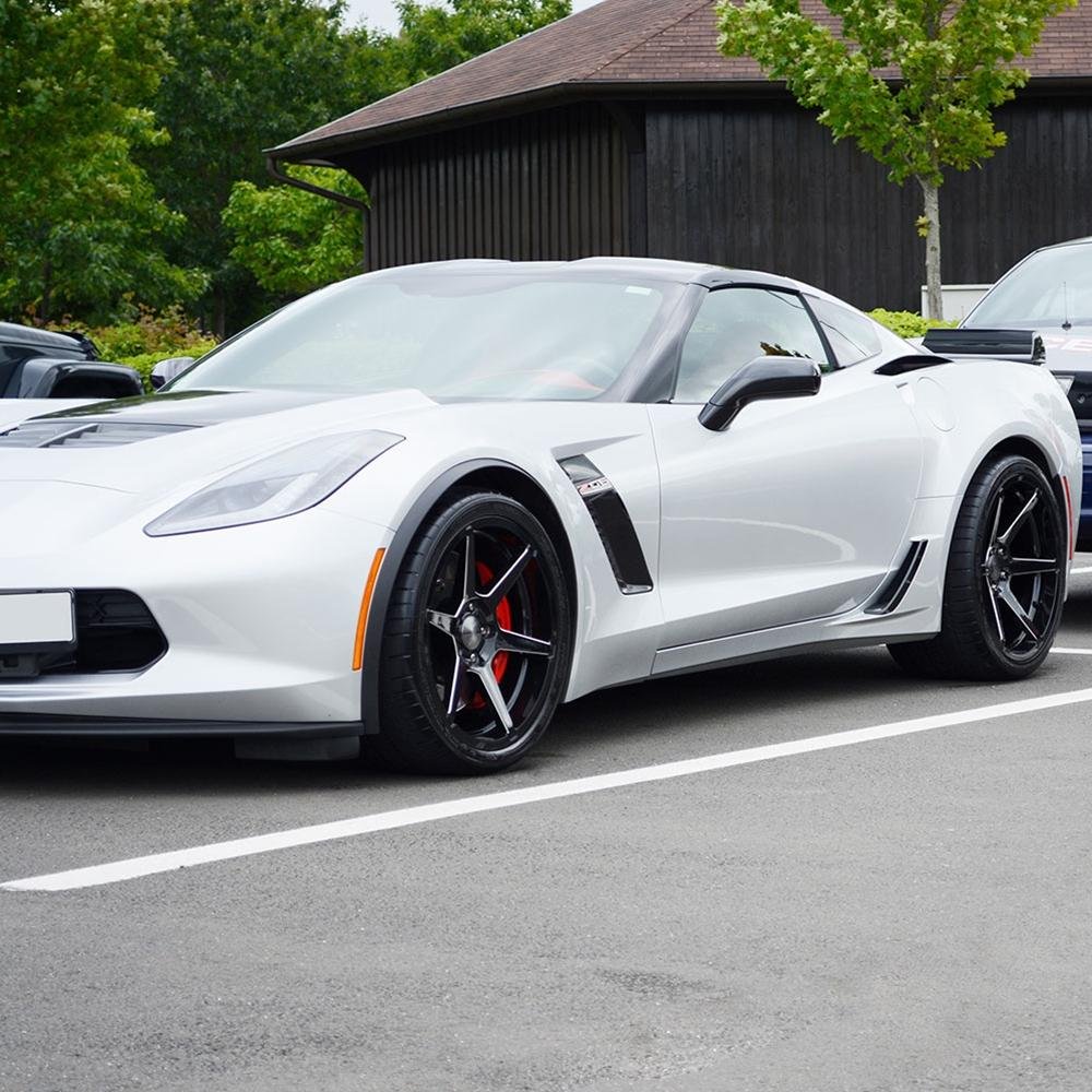 Corvette ACE Flow Form AFF06 Wheels - Gloss Black w/Milled Edge : C7 Z06