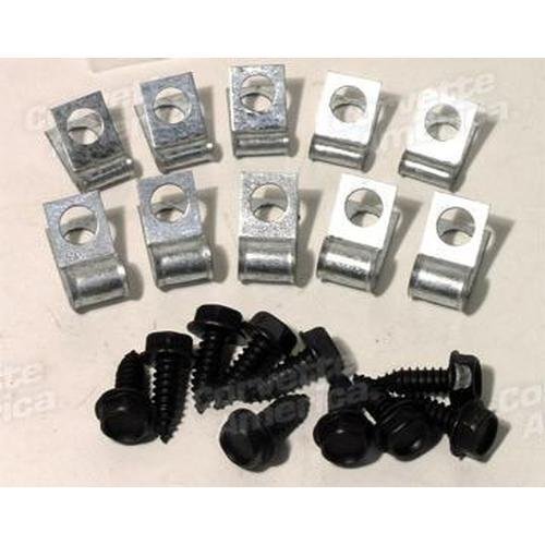 Corvette Brake Line CLips - 20 Piece Set: 1969