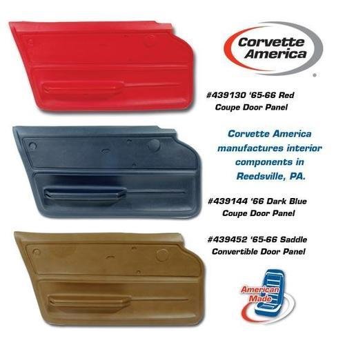 Corvette Door Panel. Maroon Coupe With Felt RH: 1965