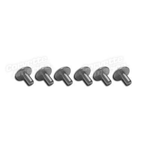 Corvette Spare Tire Carrier V-Strap Rivets. 6 Piece: 1963-1982