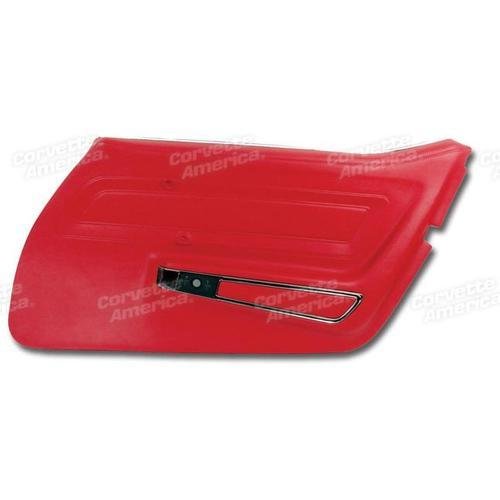 Corvette Door Panel. Red Standard RH: 1970-1972