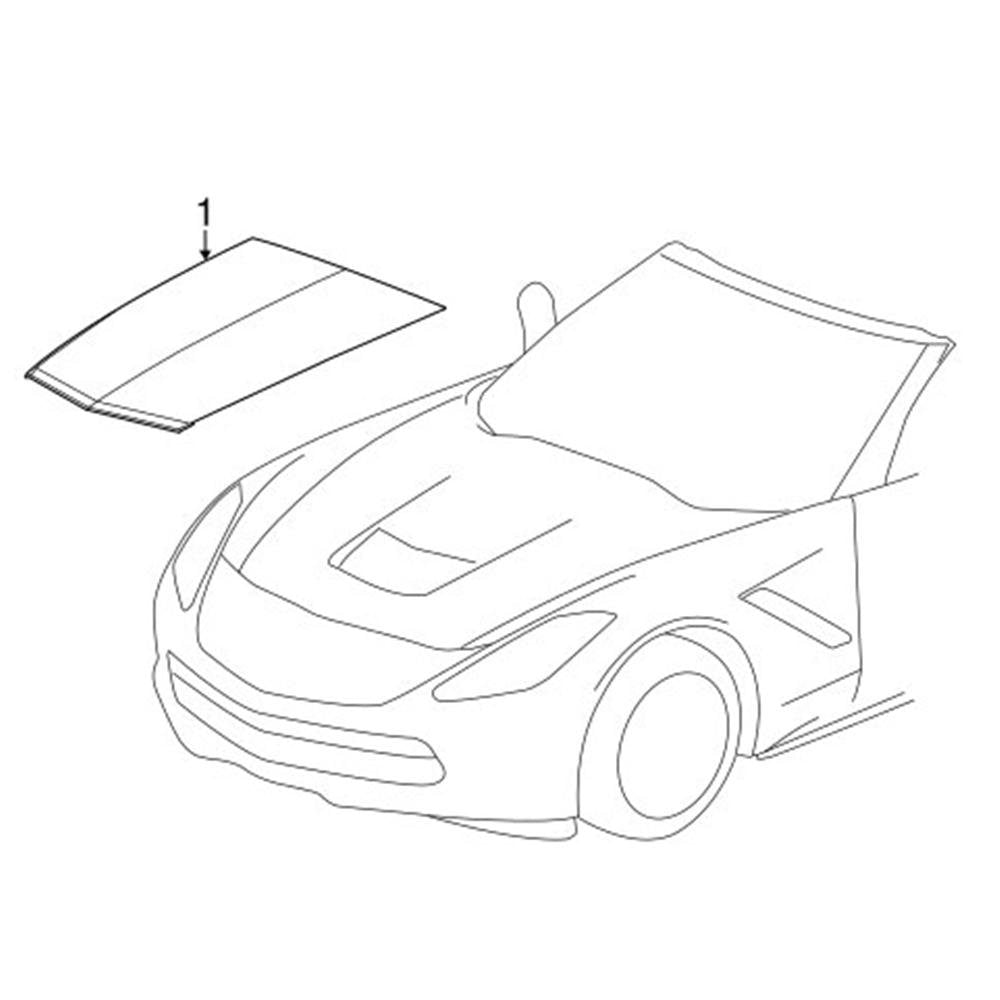 Corvette Genuine GM Hood Stinger Stripe Decal : C7 Z06