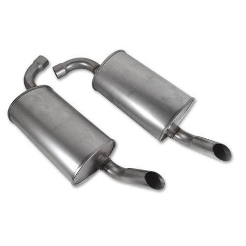 Corvette Mufflers. 2.25 Inch Round (Original Style): 1975-1977