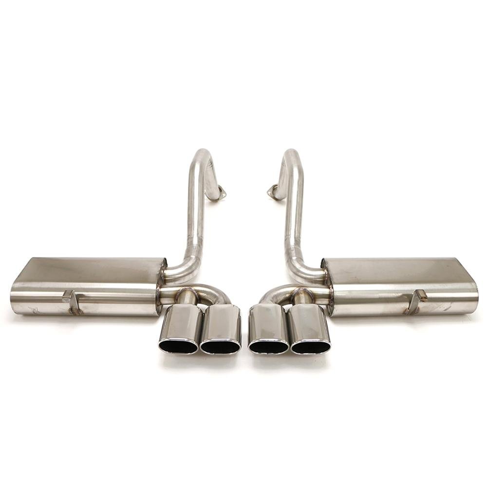 Corvette Exhaust System - B&B Route 66 w/Quad Oval Tips : 1997-2004 C5 & Z06