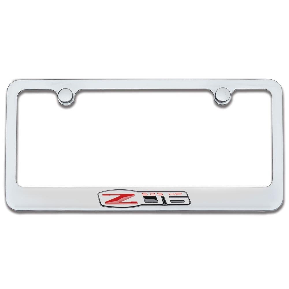 Corvette License Plate Frame - Chrome : 2006-2013 Z06 505HP