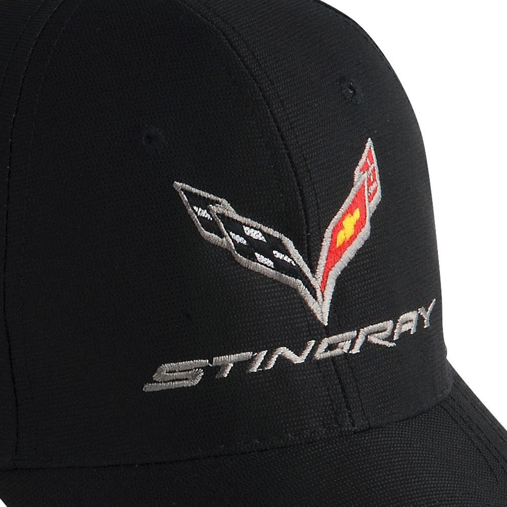 Corvette Embroidered Performance Cap/Hat - Black : C7 Stingray