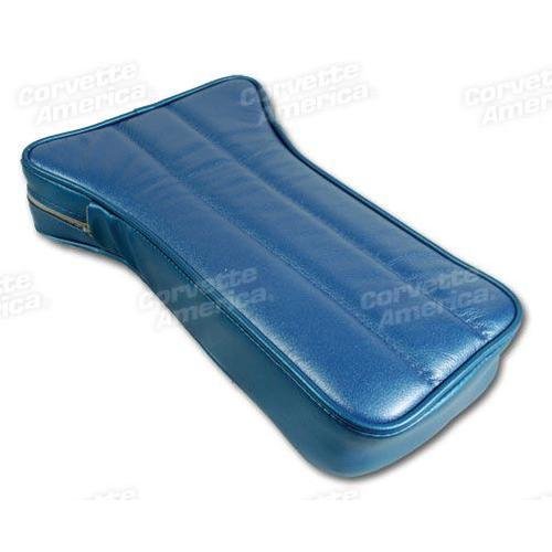 Corvette Center Armrest. Bright Blue Leather: 1969-1970