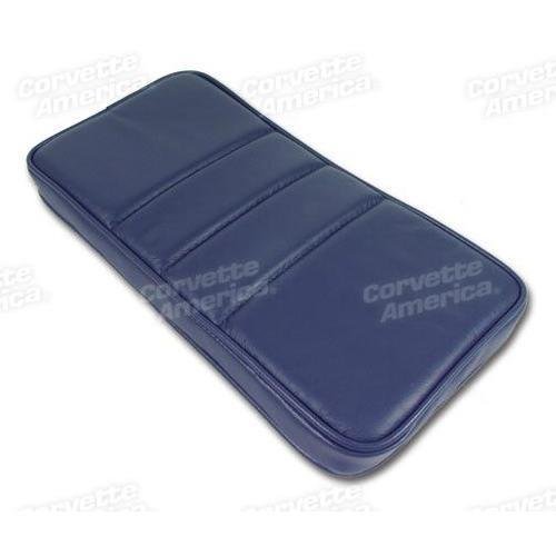 Corvette Center Armrest. Blue Leather: 1984-1985