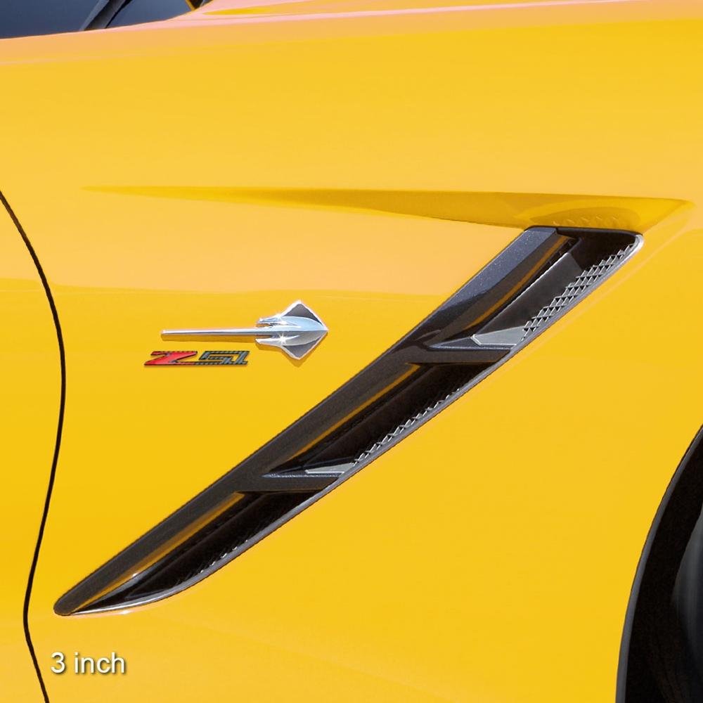Corvette C7 Z51 Badge/Emblem - Domed - Carbon Fiber Look: C7 Stingray Z51