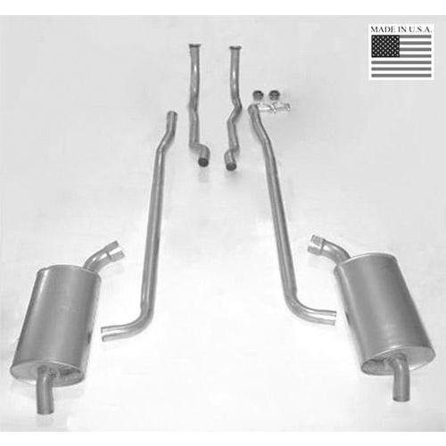 Corvette Exhaust System. 2 Inch- 64-65 all, 66-67 Auto -Sep Pipe & Muffler: 1964-1967
