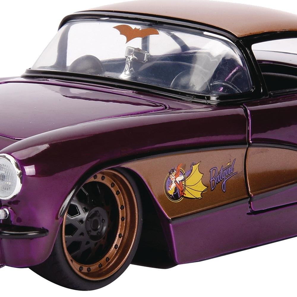 Corvette Purple with Batgirl Die-Cast Figure 1:24 - DC Comics Bombshells : 1957 C1