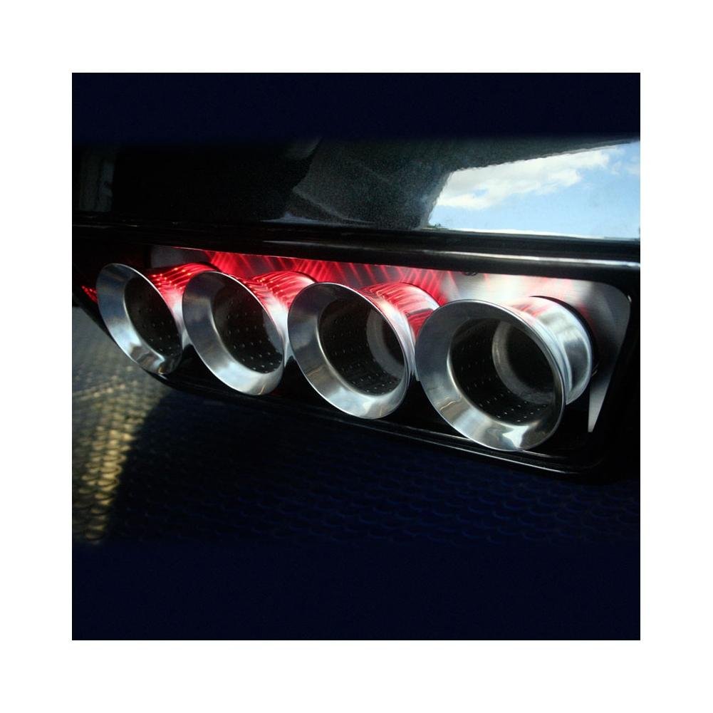 C7 Corvette Exhaust Port Filler Panel - NPP+Dual-Mode : Stingray, Z06, Grand Sport, ZR1 (Illuminated Red)