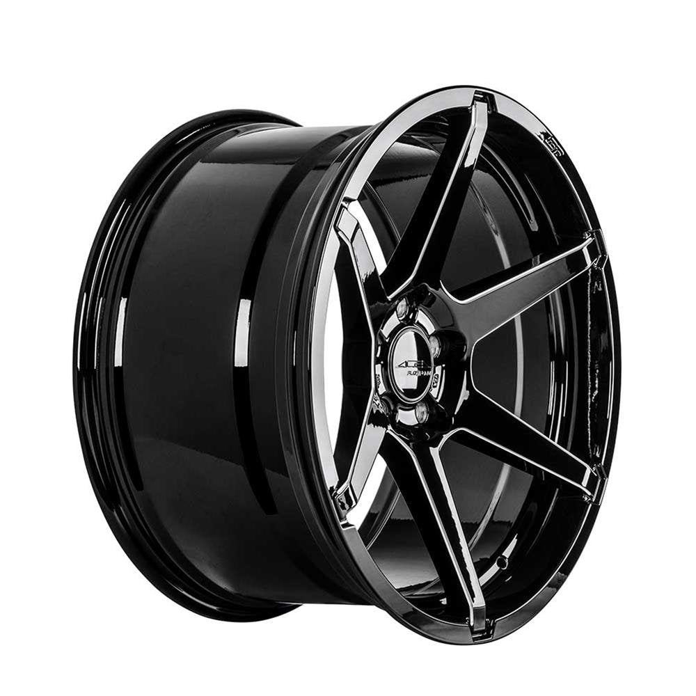 Corvette ACE Flow Form AFF06 Wheels - Gloss Black w/Milled Edge : C7 Z06