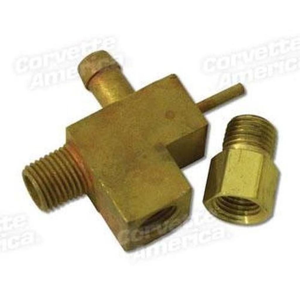 Corvette PC Valve Fitting. On Carburetor W/Power Brake & Air Conditioning: 1963