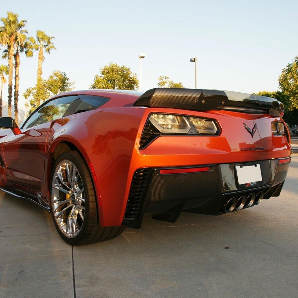 Corvette Rear Deck Track Pack Spoiler w/Wickerbill - Carbon Fiber - APR Performance : C7 Z06