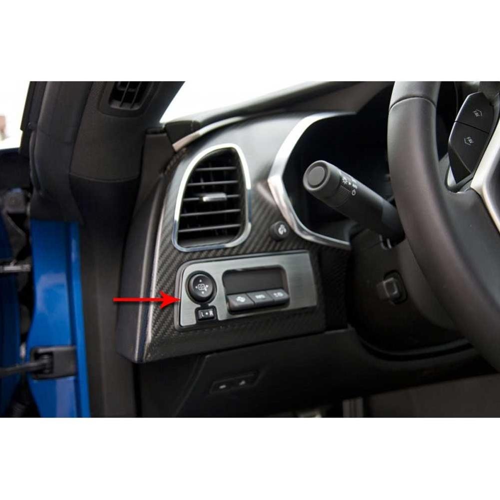 Corvette Dash Mirror Control/HUD Trim Plate Brushed - Coupe : C7 Stingray, Z51