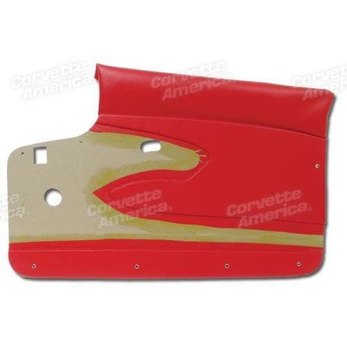 Corvette Door Panels. Red W/O Supports: 1959
