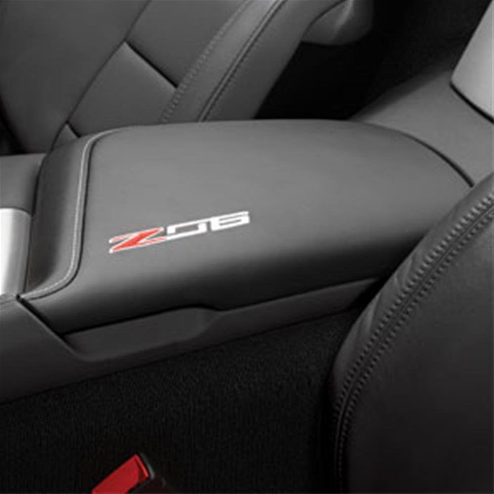 Corvette - Z06 Logo Embroidered Leather Console Armrest : C7 Z06