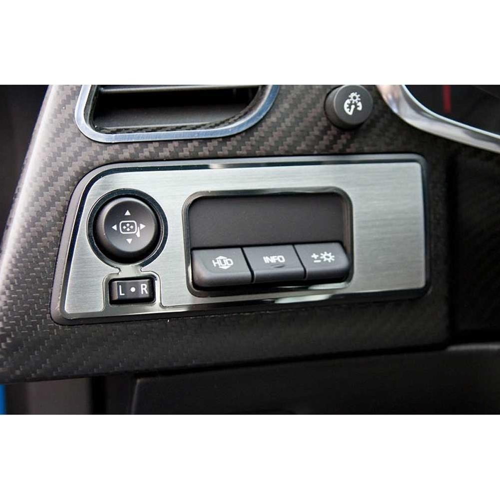 Corvette Dash Mirror Control/HUD Trim Plate Brushed - Coupe : C7 Stingray, Z51