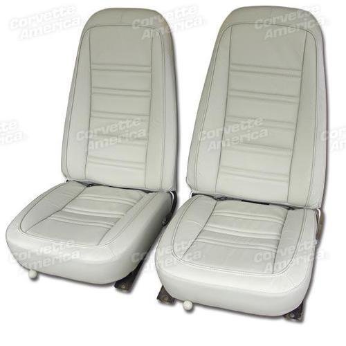 Corvette Leather Seat Covers. Oyster Leather/Vinyl Original: 1978