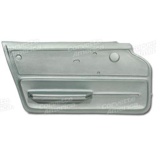 Corvette Door Panel. Silver Coupe With Felt LH: 1965-1966