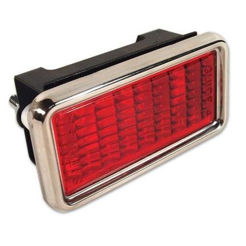 Corvette Side Marker Light Assembly. Rear Red: 1968-1969