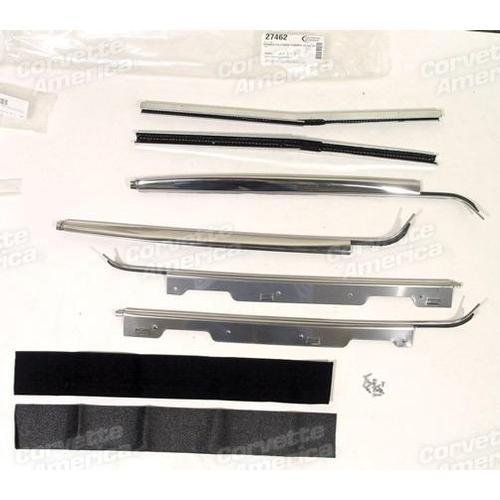 Corvette Window Felt/Door Garnish Molding Set.: 1956-1958