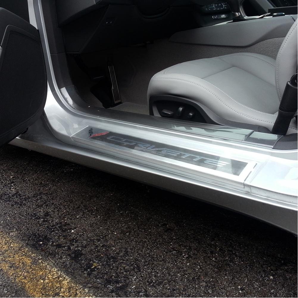 Corvette Clear Door Sill Protectors : C7 Stingray, Z51, Z06, Grand Sport