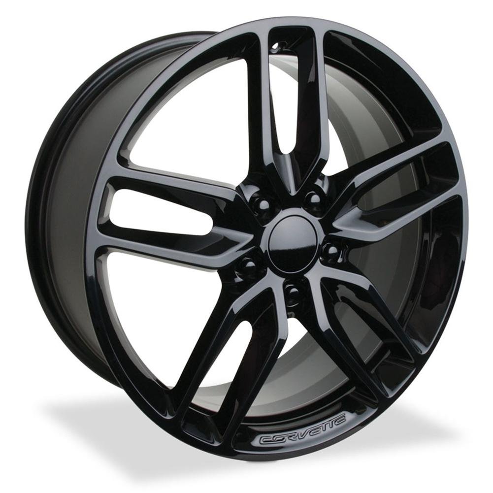 Corvette Wheel - C7 Corvette Stingray Z51 Split Spoke GM : Gloss Black