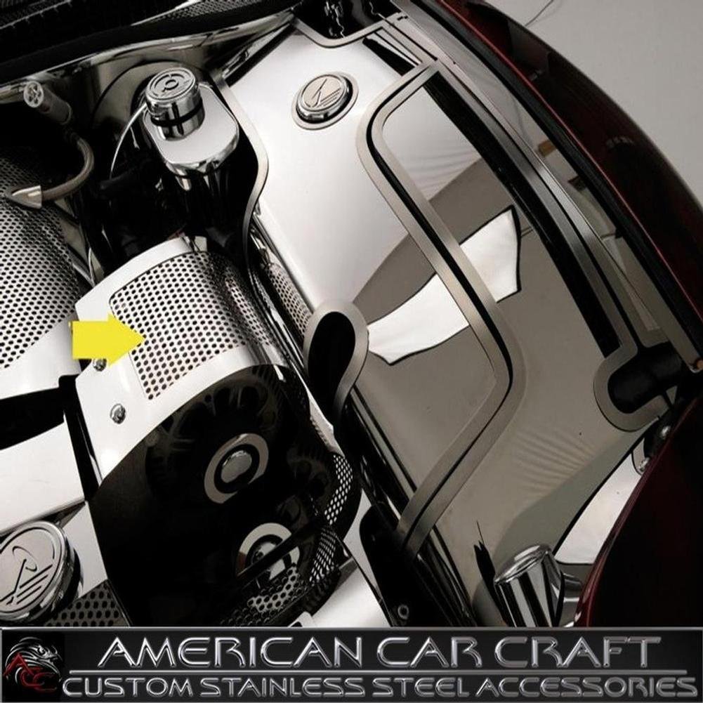 Corvette Alternator Cover - Perforated Stainless Steel : 1997-2004 C5 & Z06