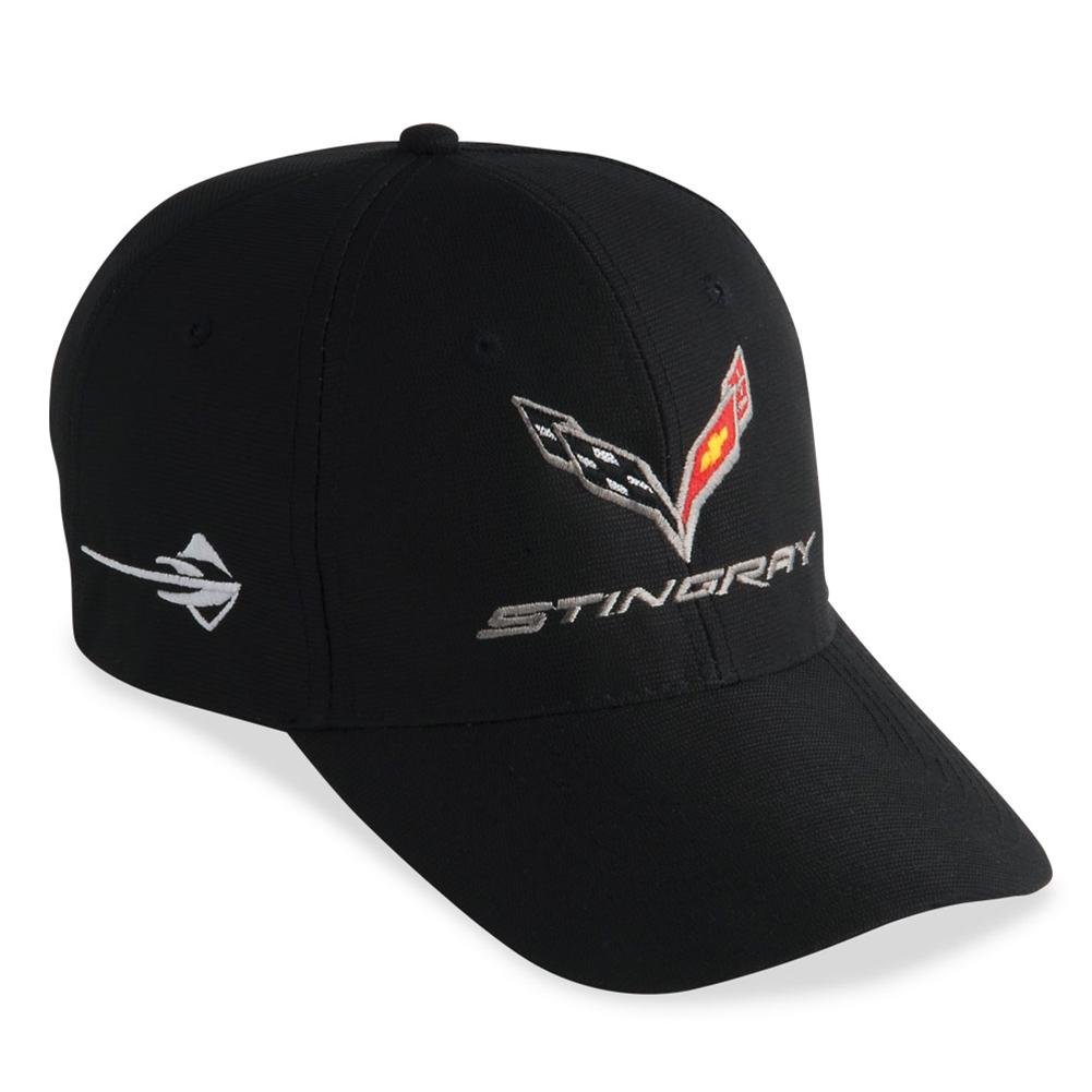 Corvette Embroidered Performance Cap/Hat - Black : C7 Stingray