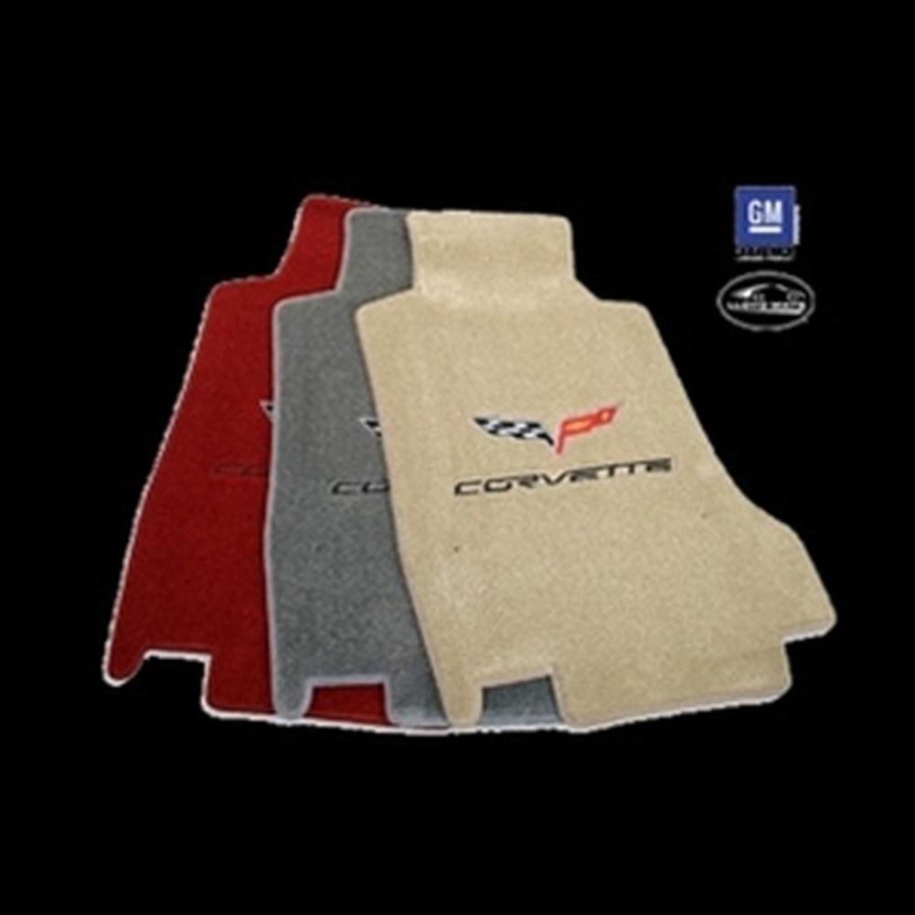 Corvette Lloyd Ultimat Floor Mats - C6 Emblem and Corvette Script : C6 2005-2007 Early (Post Syle Anchor)