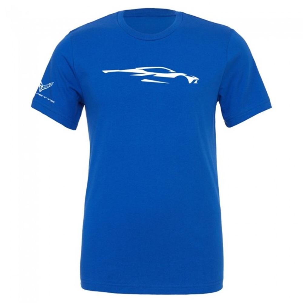Next Generation Corvette Silhouette Jersey T-Shirt : Royal Blue