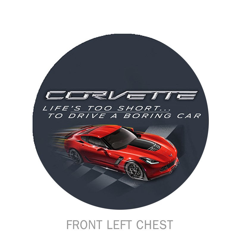 Corvette Life's Too Short Tee Shirt - Dark Grey : C7 Z06